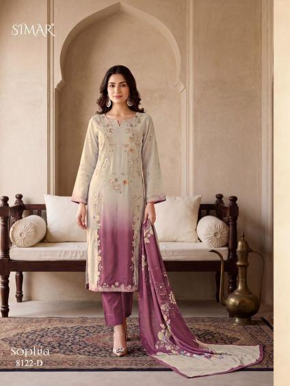 Glossy simar sophia dress material wholesale jetpur navagadh gujarat